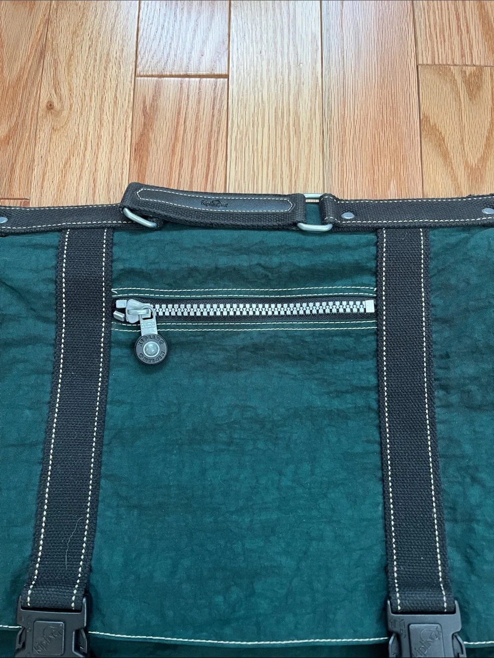 Kipling expandable messenger bag, forest green